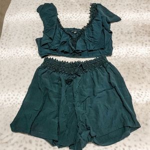 American Eagle 2 Piece Set, Teal, Size XL